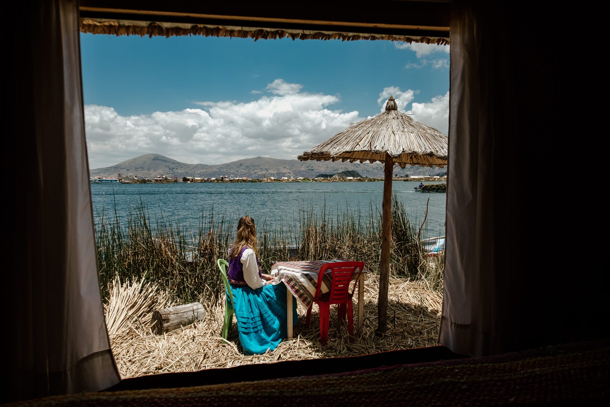 lac titicaca depuis la chambre iles uros