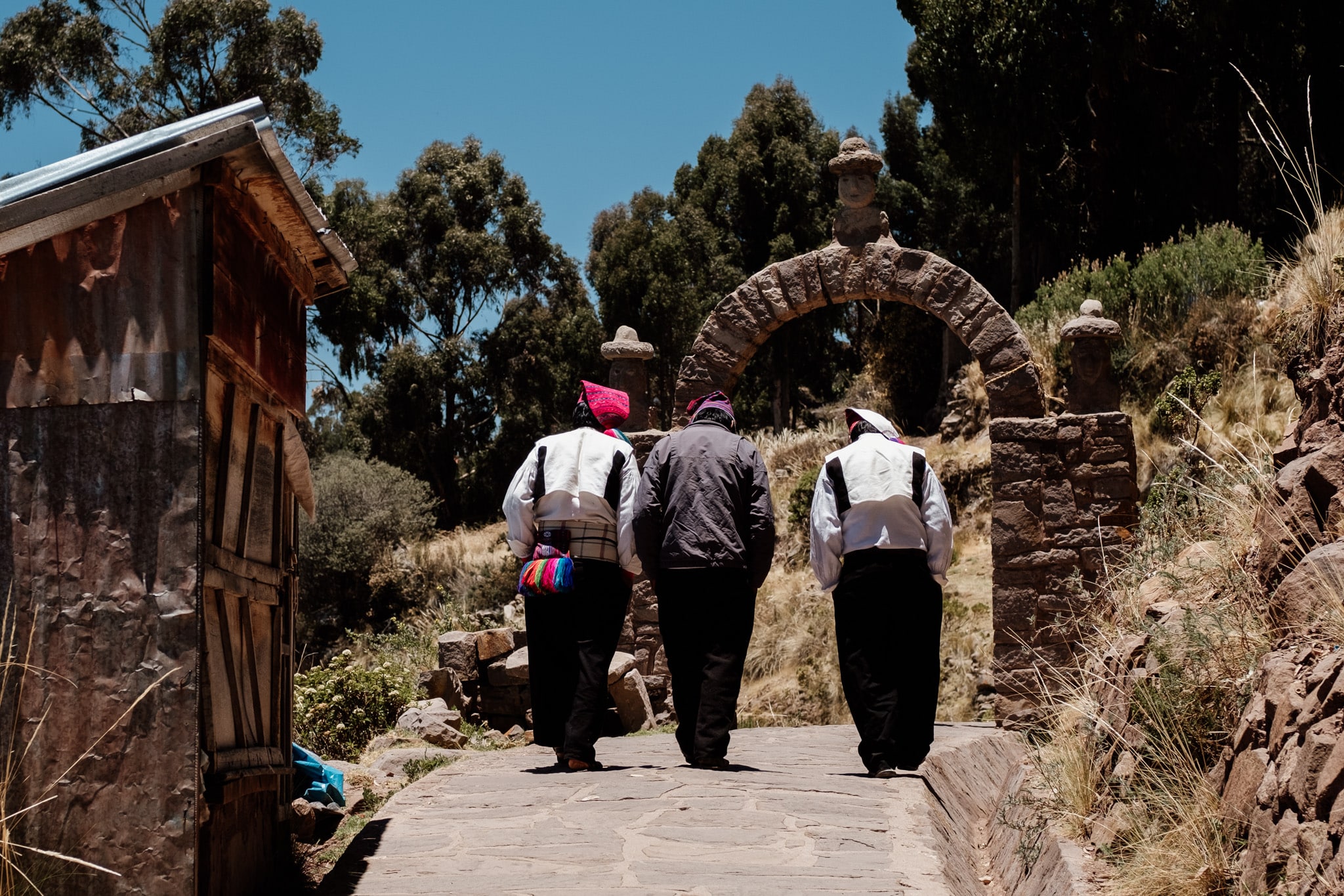 scene de vie taquile lac titicaca