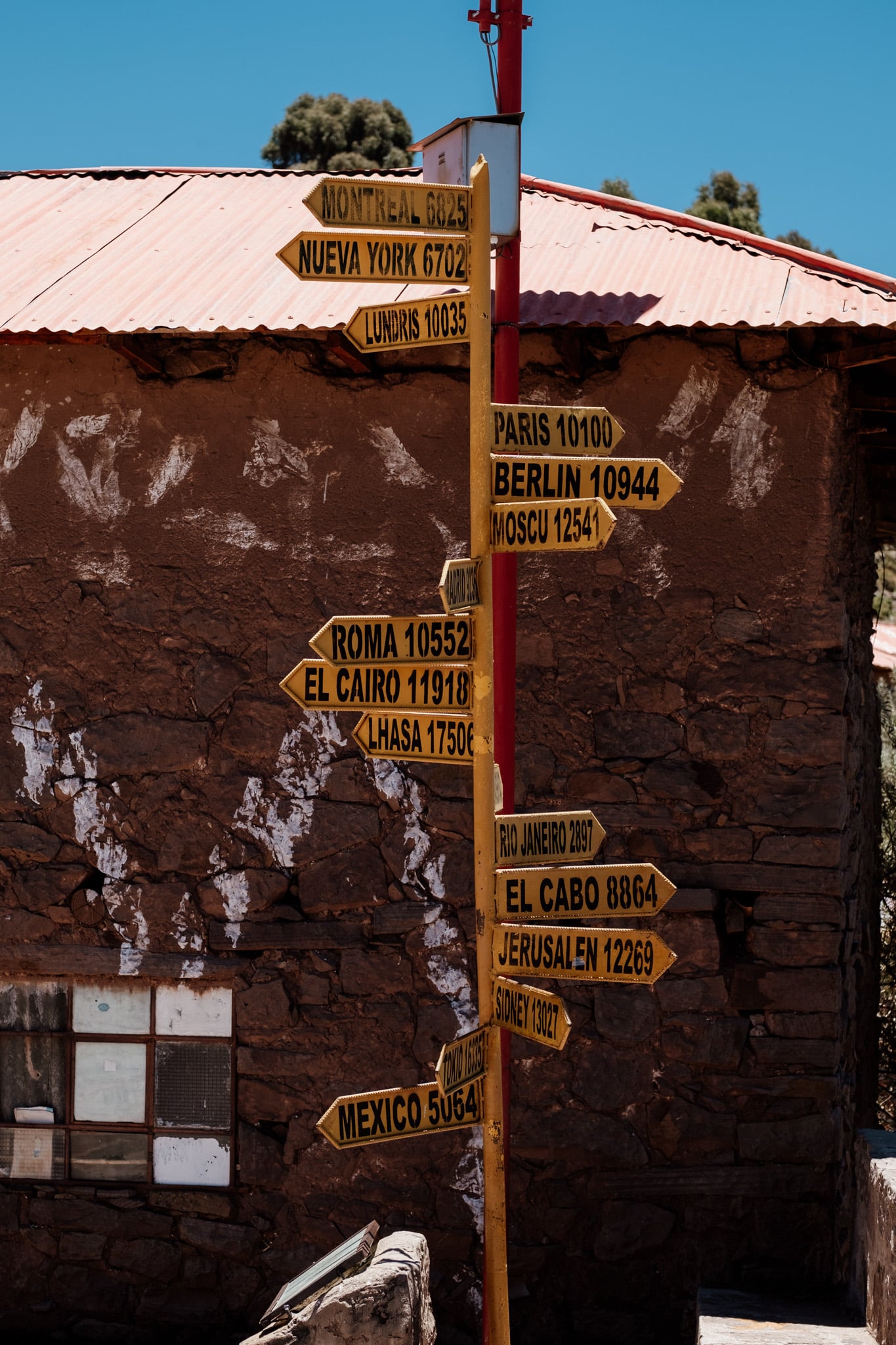 panneaux ville taquile perou