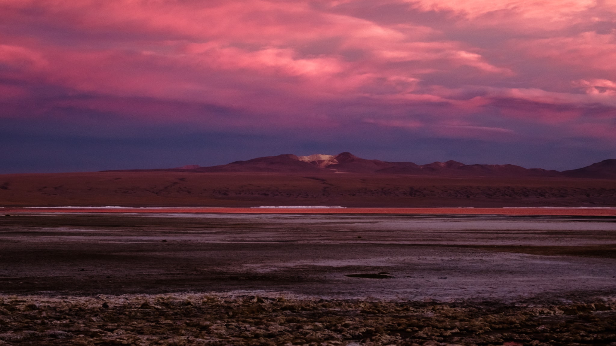 coucher de soleil laguna colorado