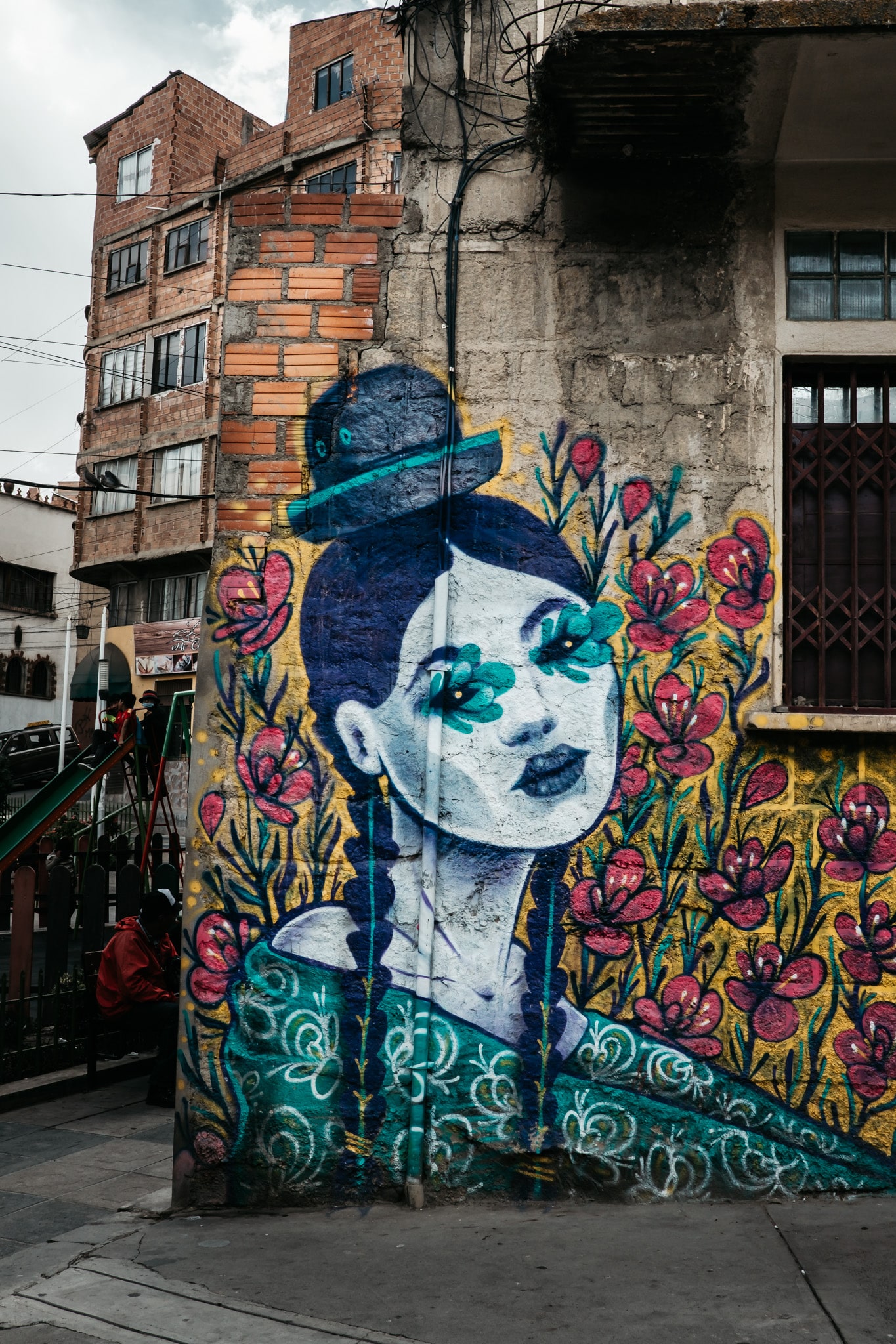 street art cholitas visiter la paz Bolivie