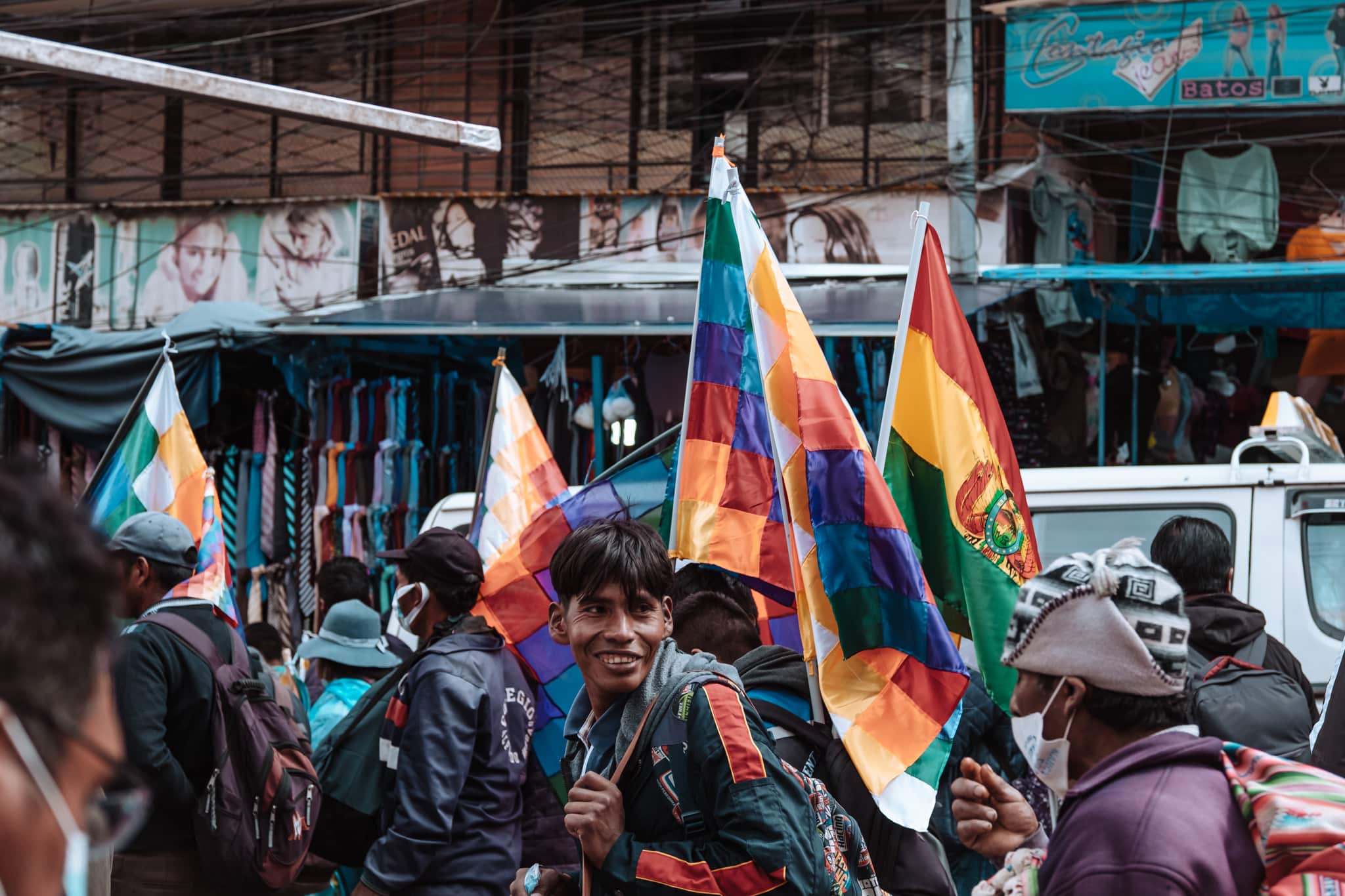 scene manifestation la paz bolivie
