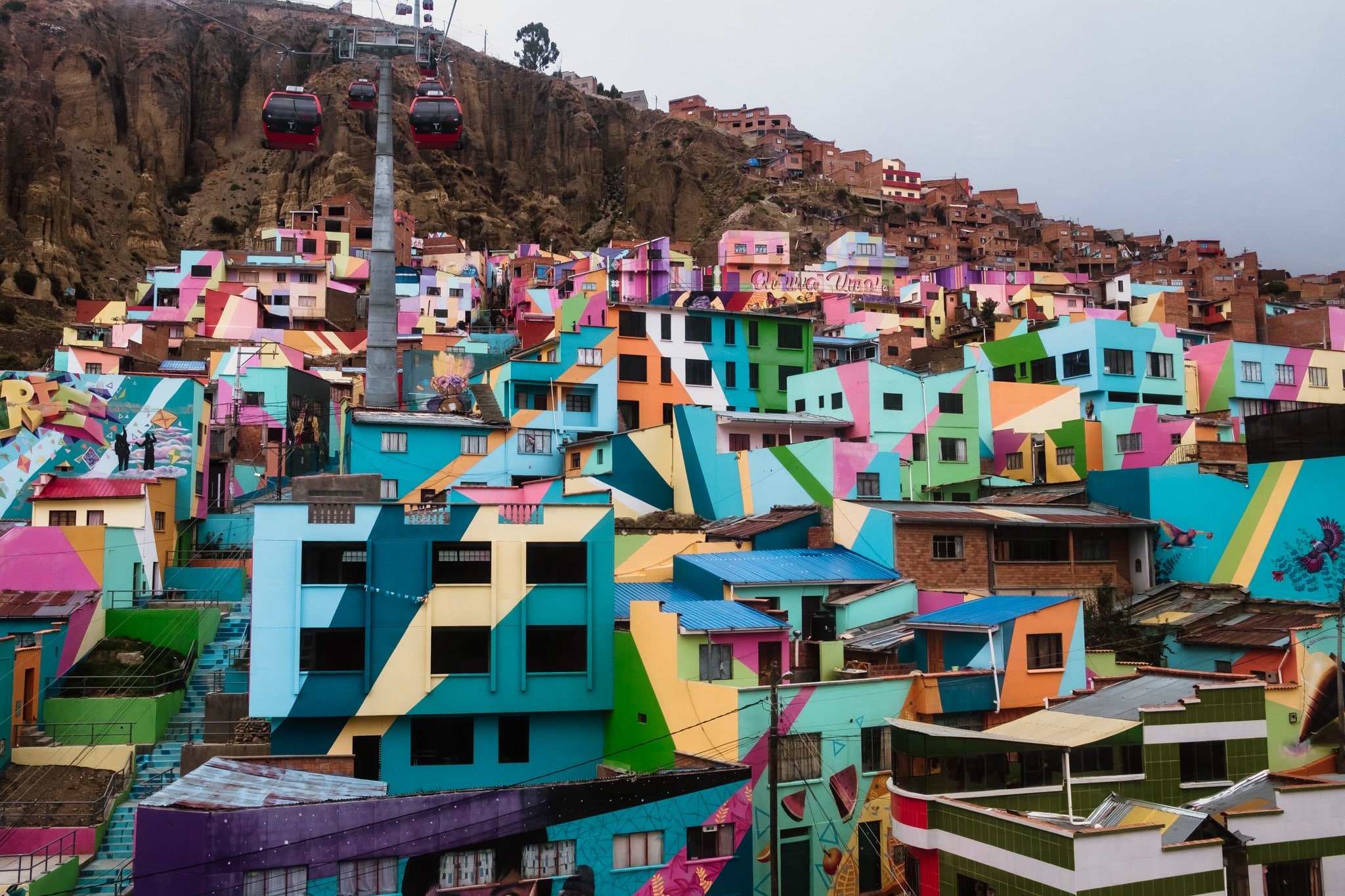 teleferique quartier chualluma la paz