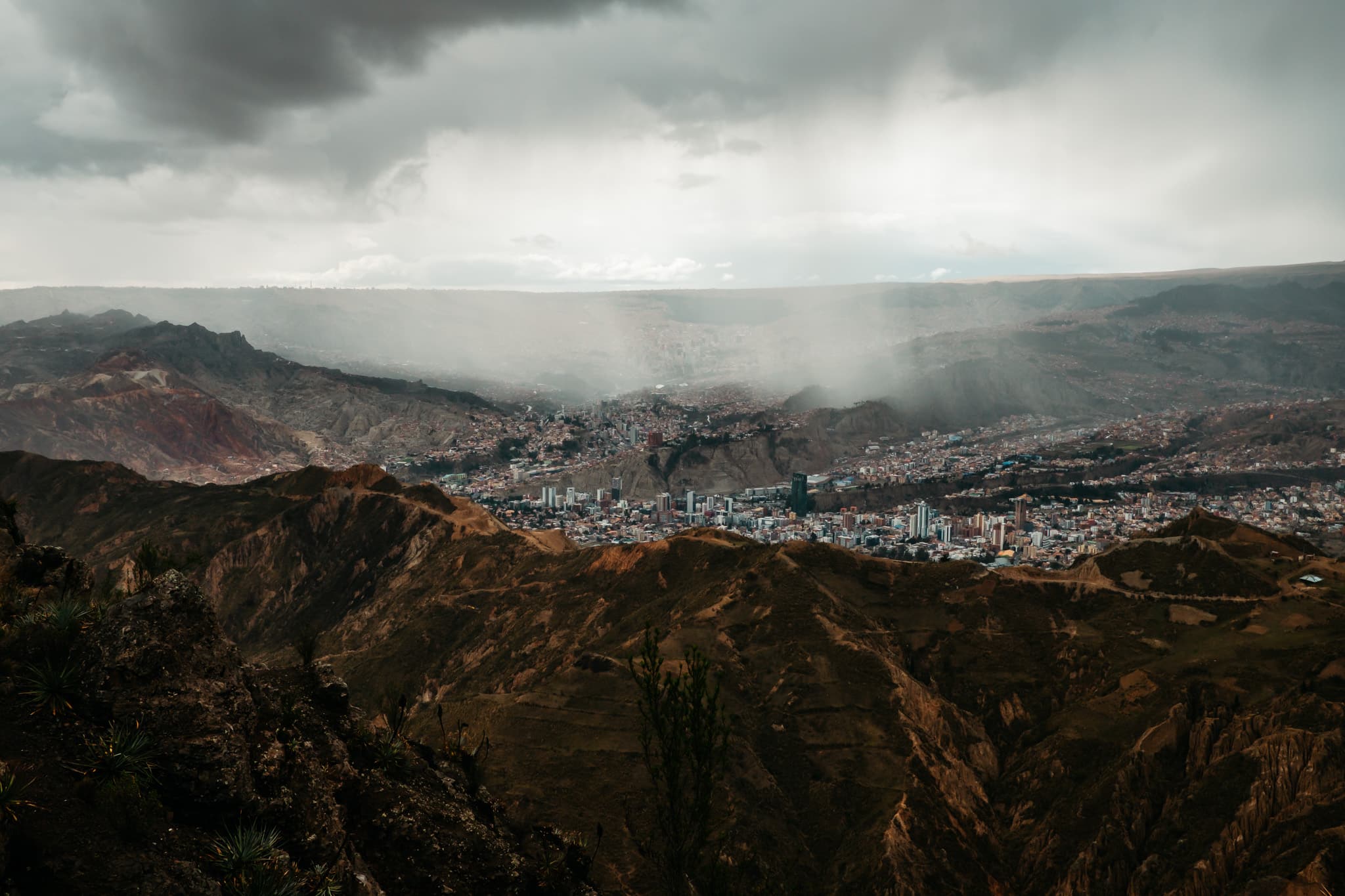 la paz bolivie vue d'en haut