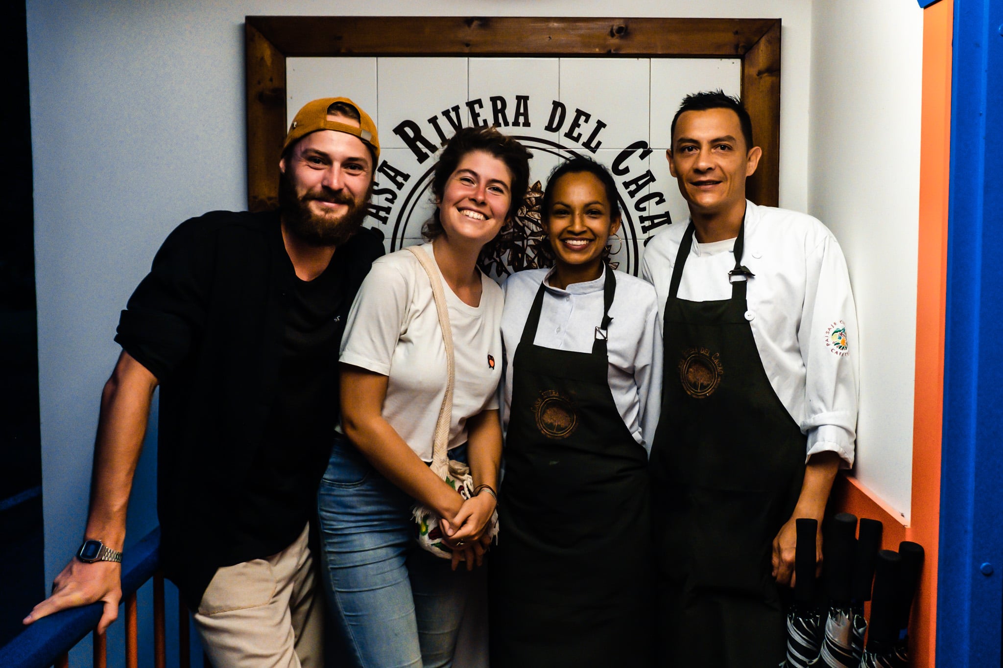 Jan et Fernanda avec les Paresseux Curieux à la Casa Rivera del Cacao