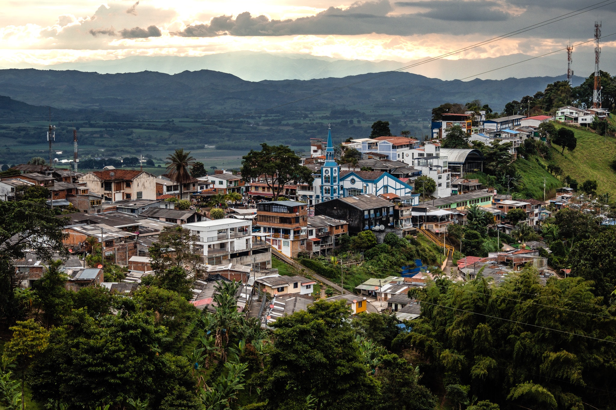 vue sur Buenavista dans le Quindio, Colombie