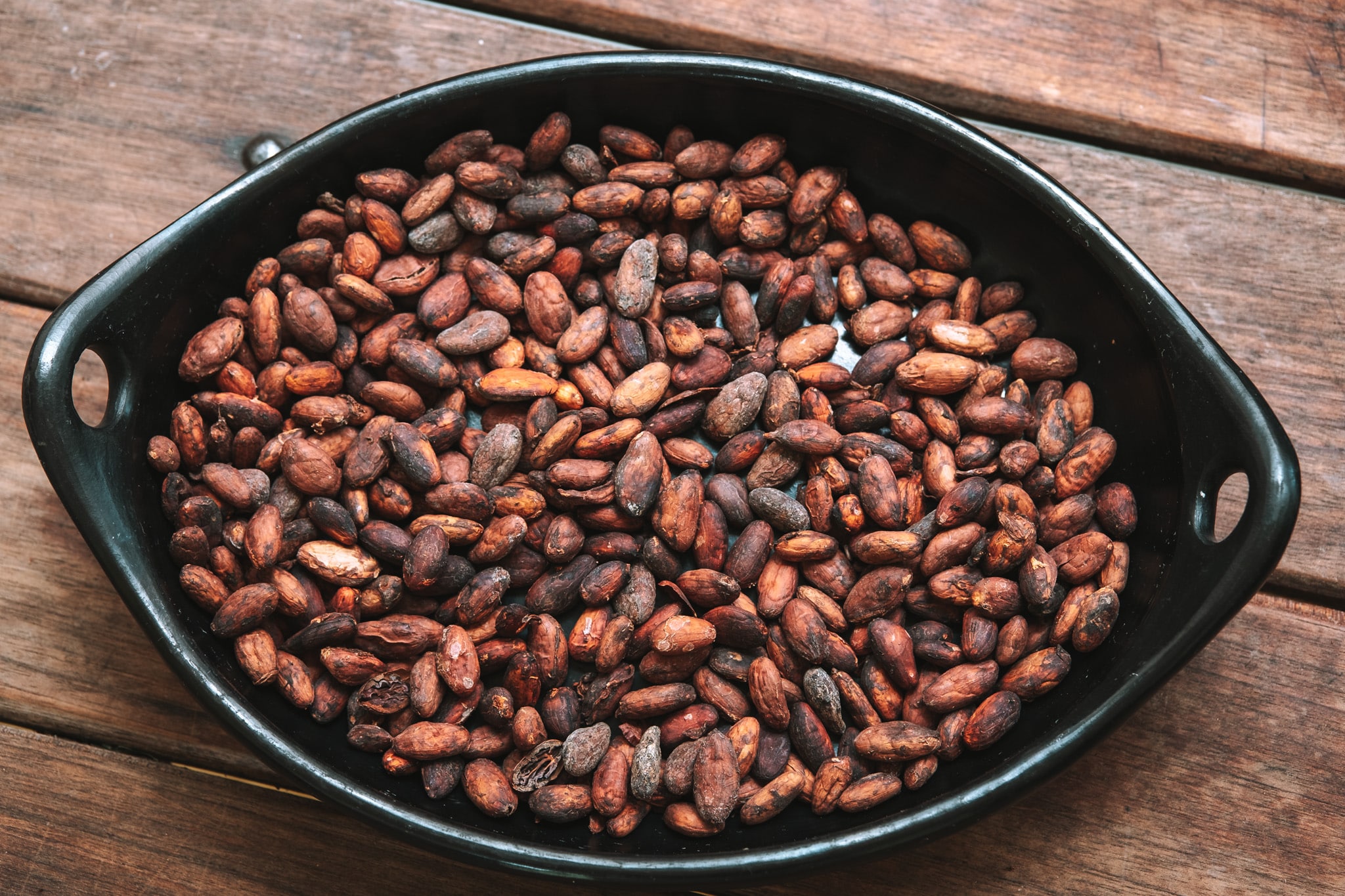 Fèves de cacao torréfiées de Mulhaupt, Quindio Colombie