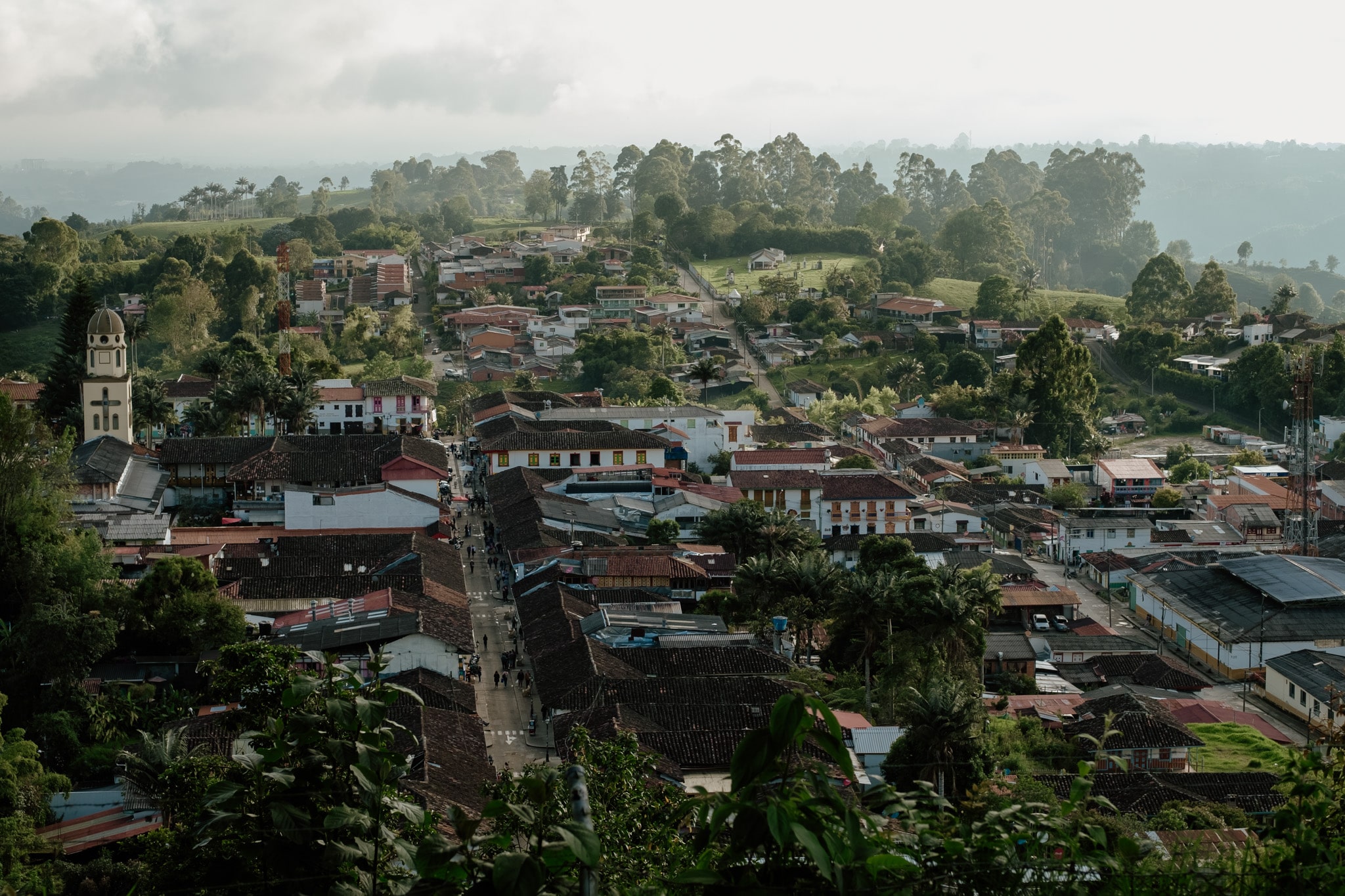joli panorama sur le village de salento