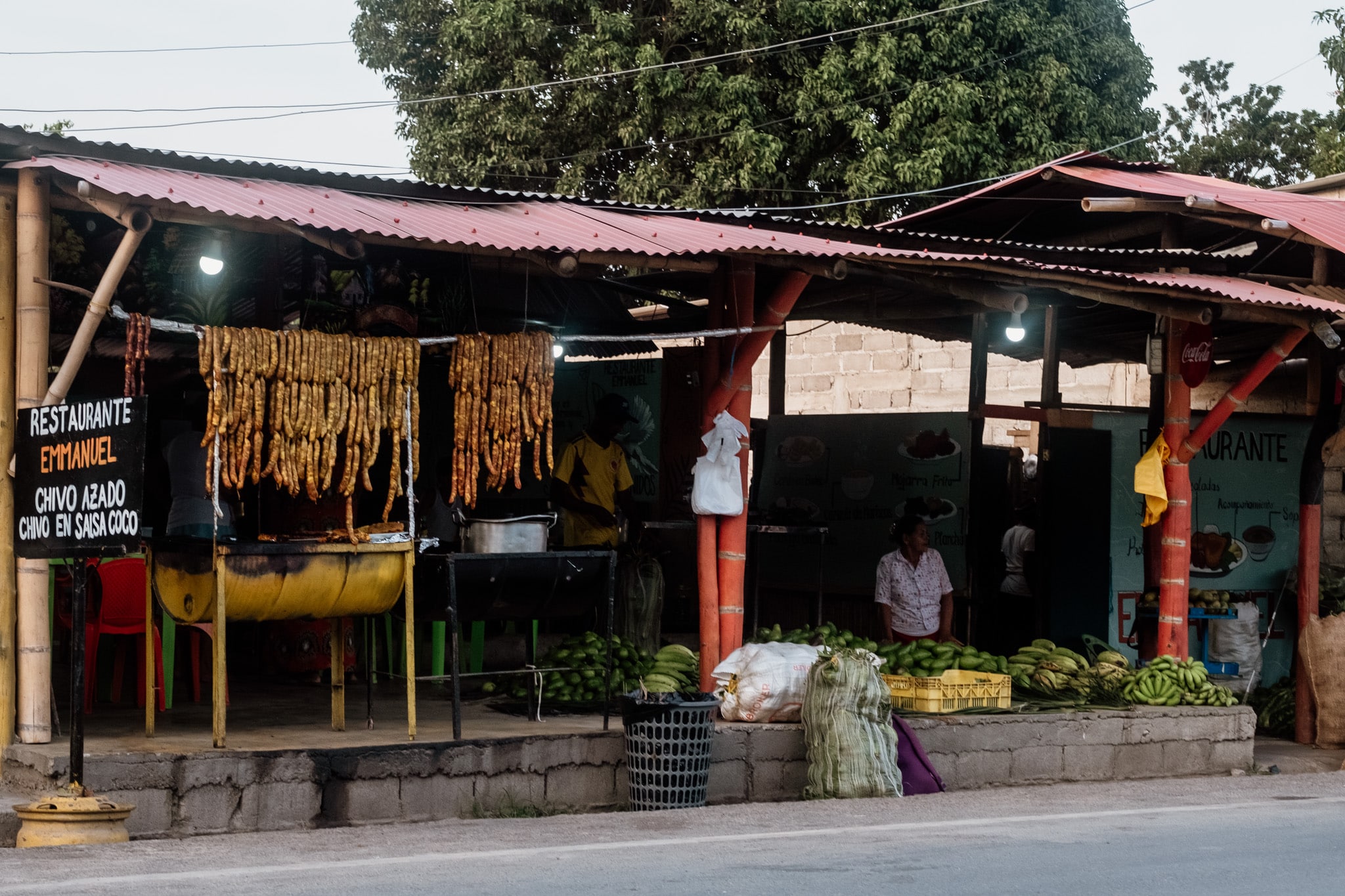 saucisses fraiches street food colombie