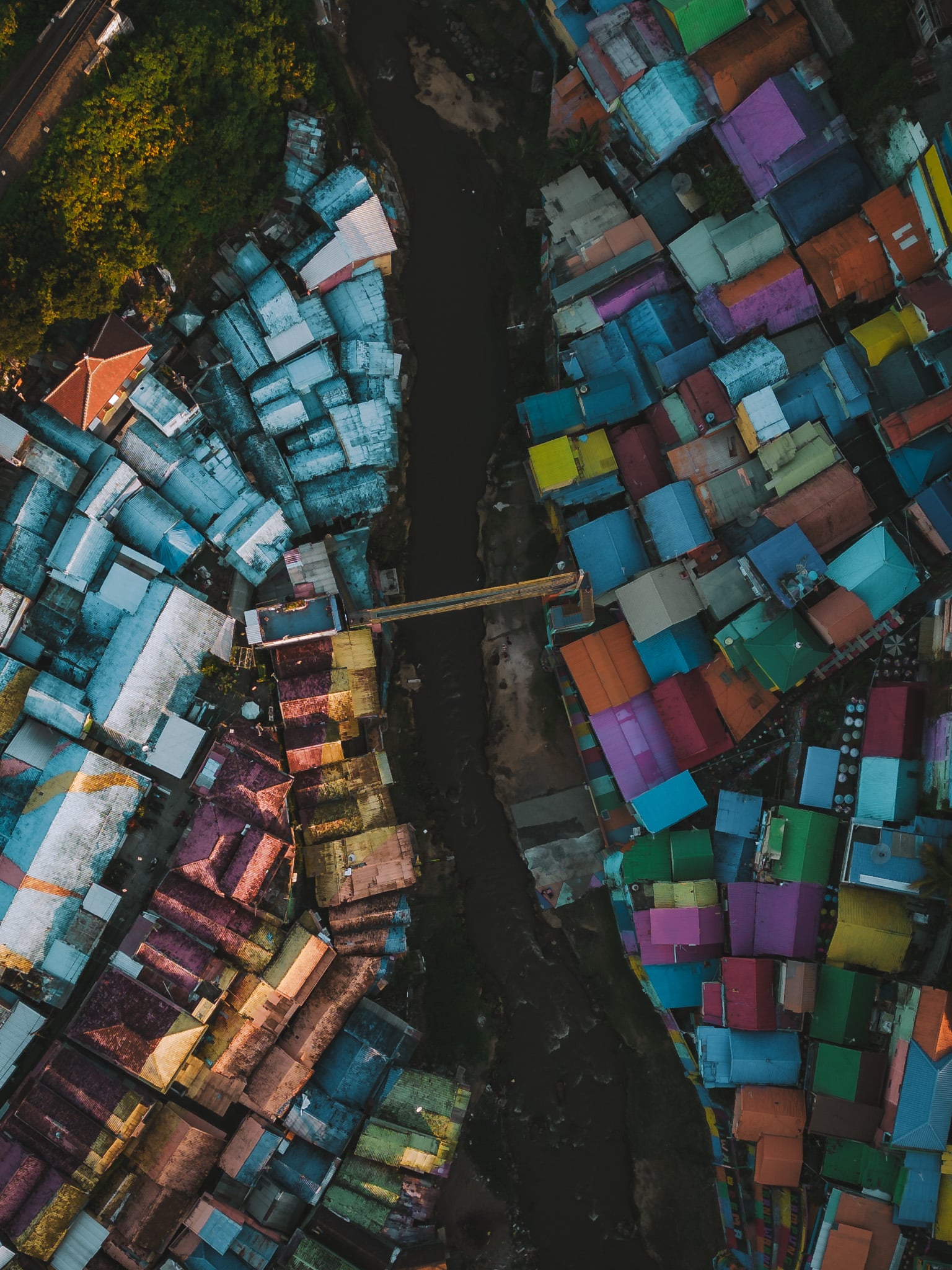 jodipan malang drone shot