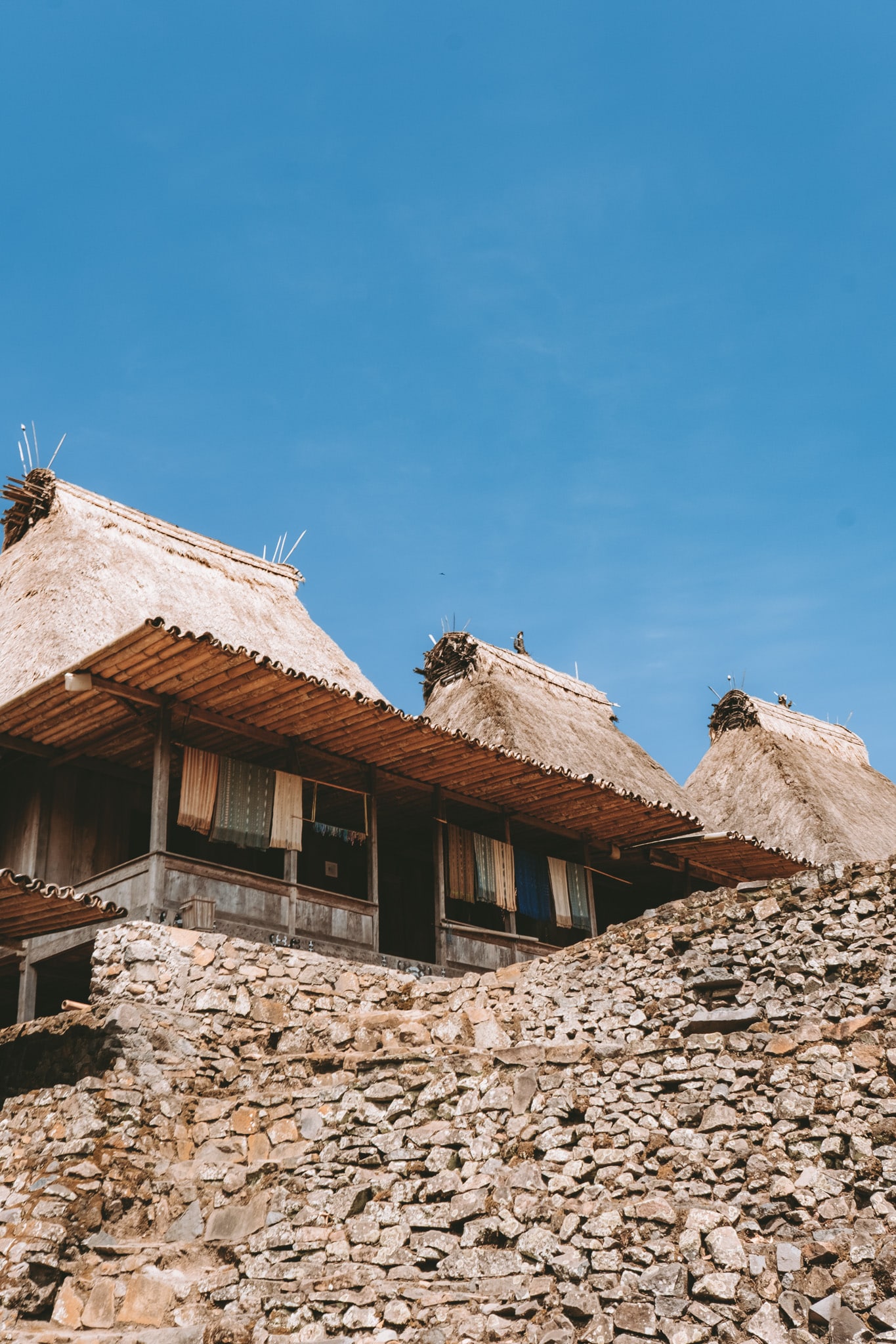 maison du village traditionnel de Bena de la region de Bajawa