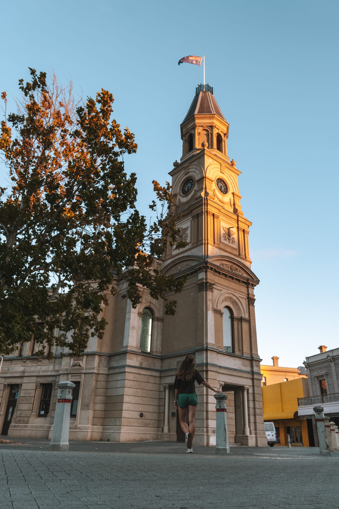 eglise fremantle au coucher du soleil