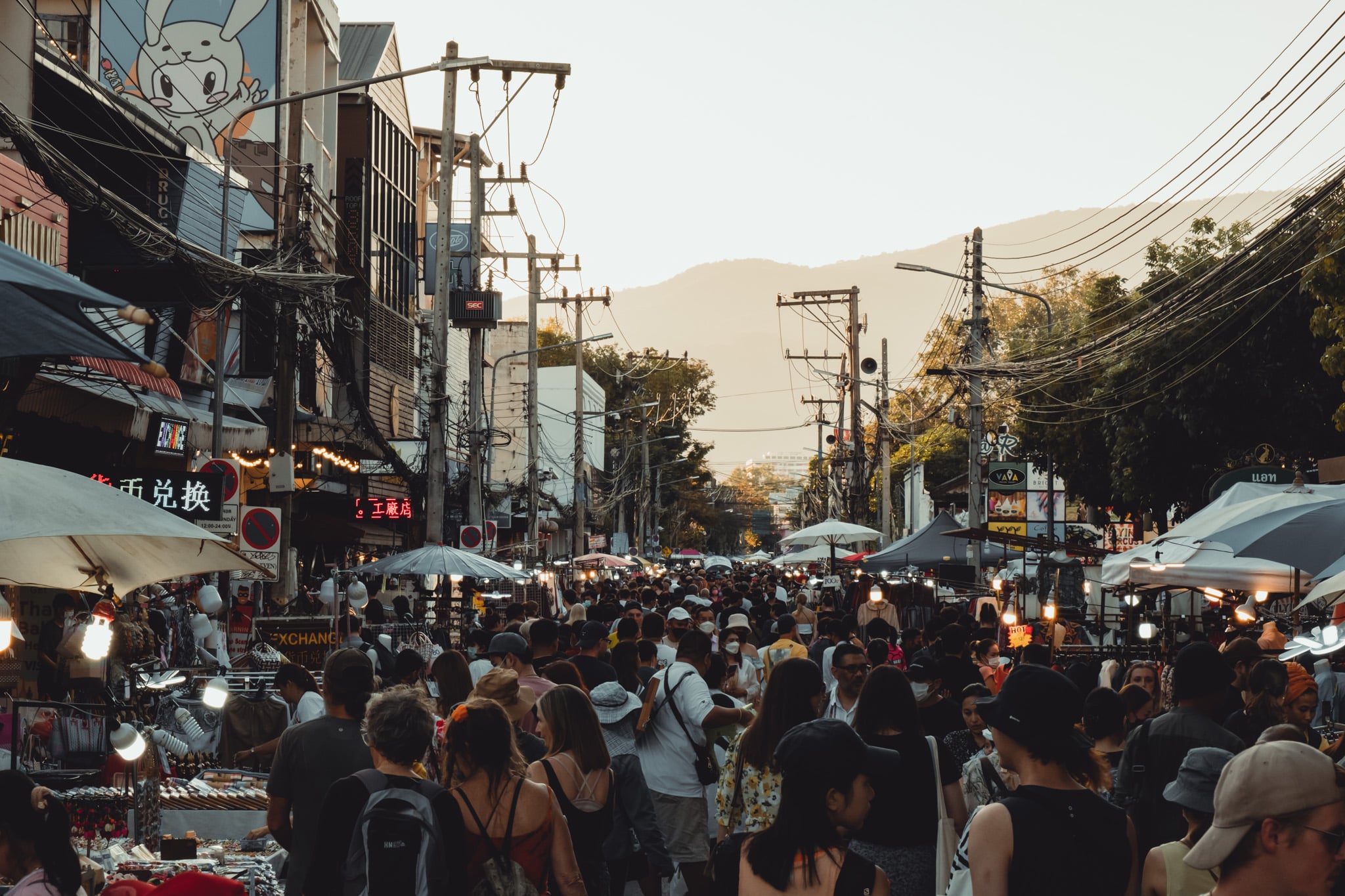 sunday night market chiang mai thailand