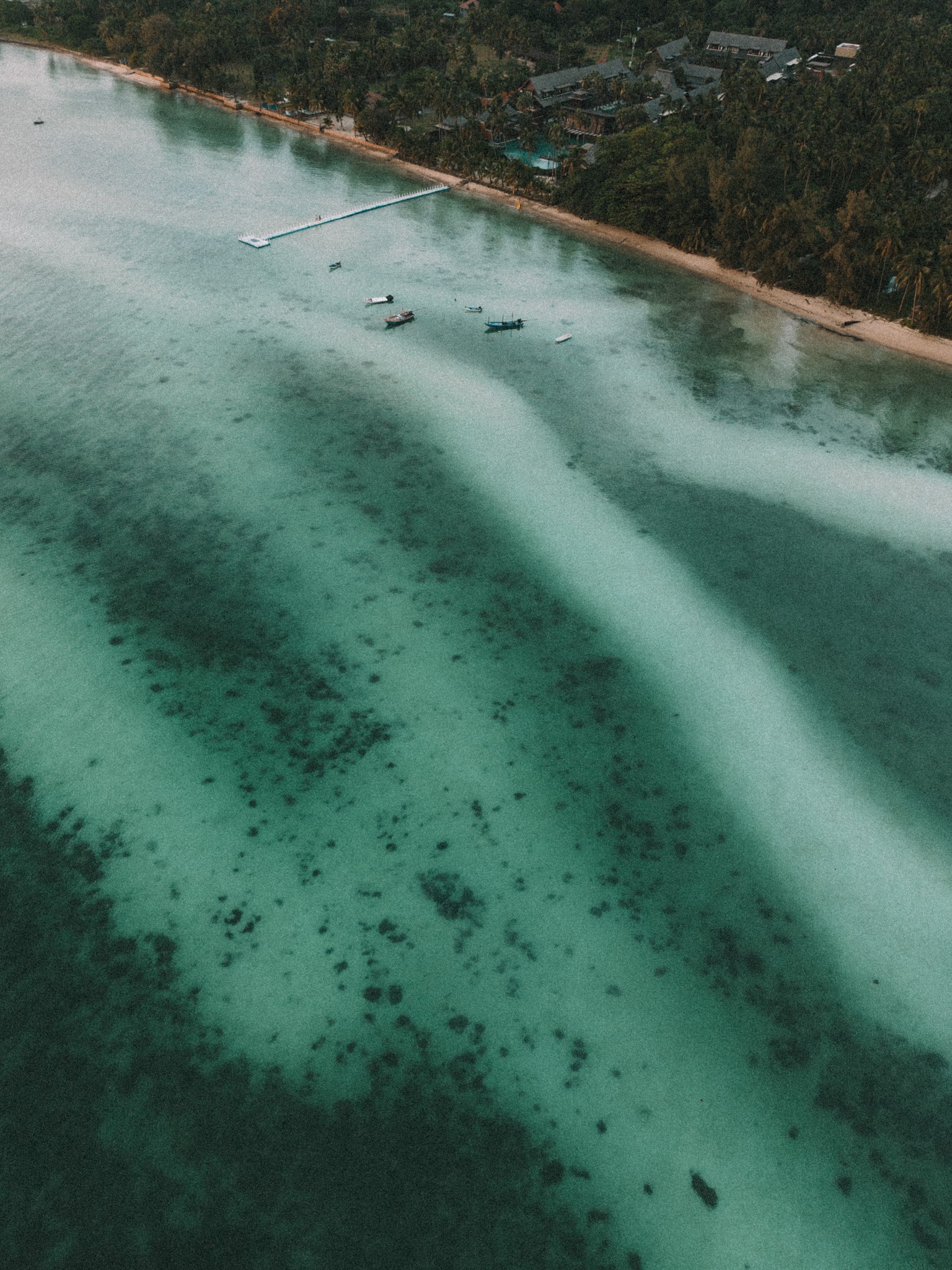 Koh samui, drone view blue point beach