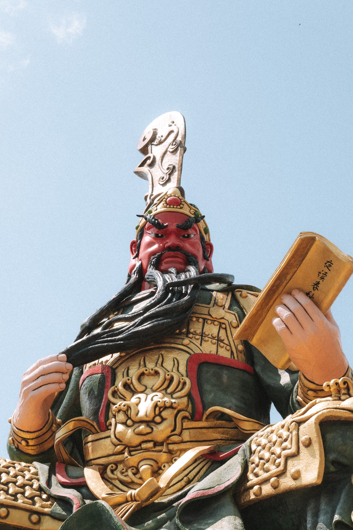 detail de la statue du guan yu shrine