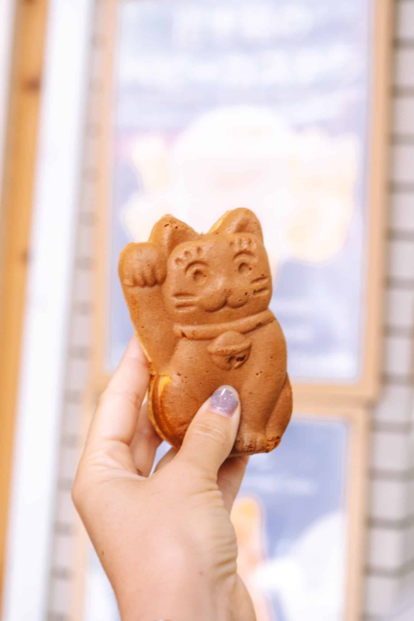 gaufre en forme de chat à tokyo