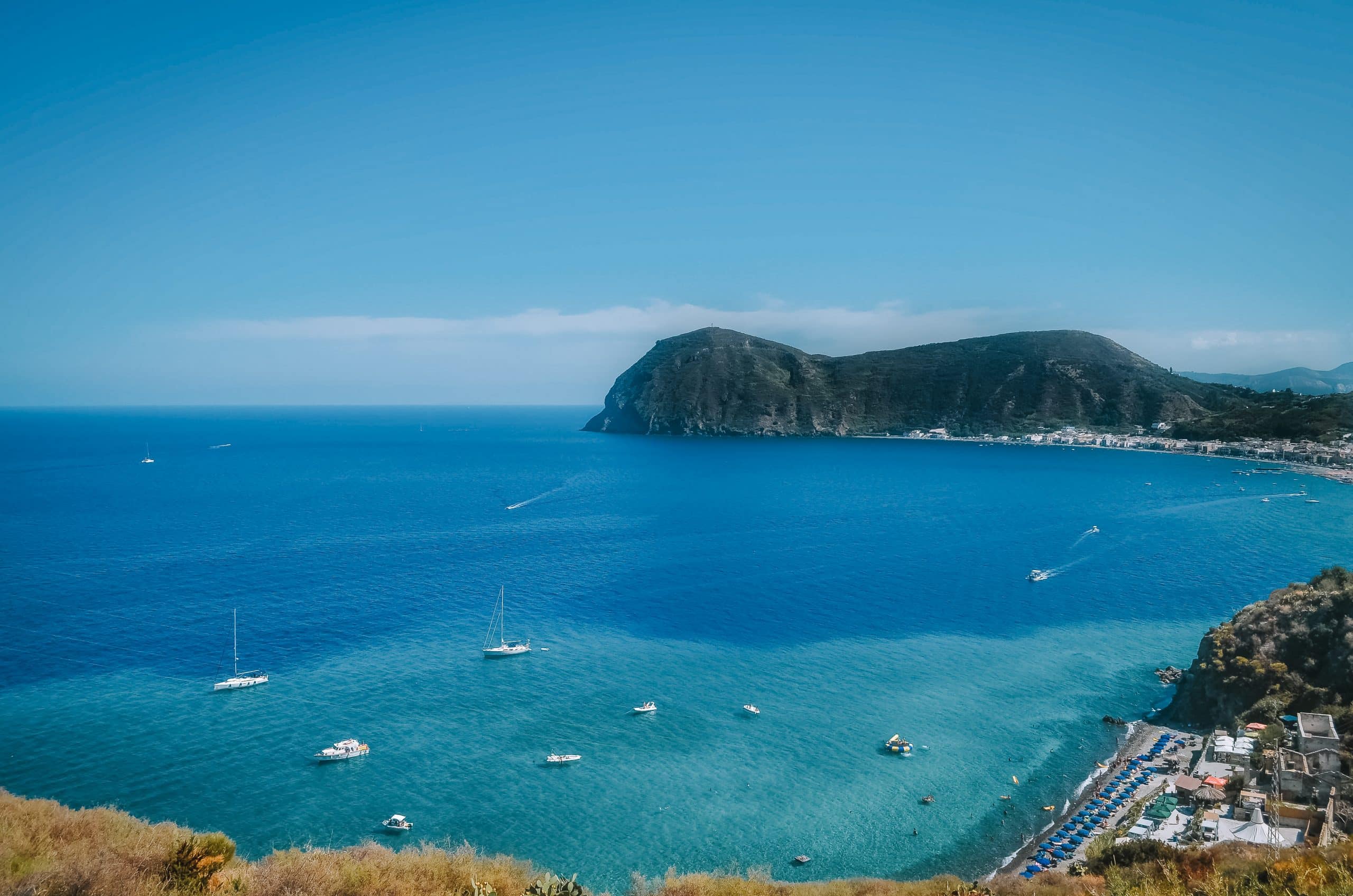 vue depuis vulcano en sicile