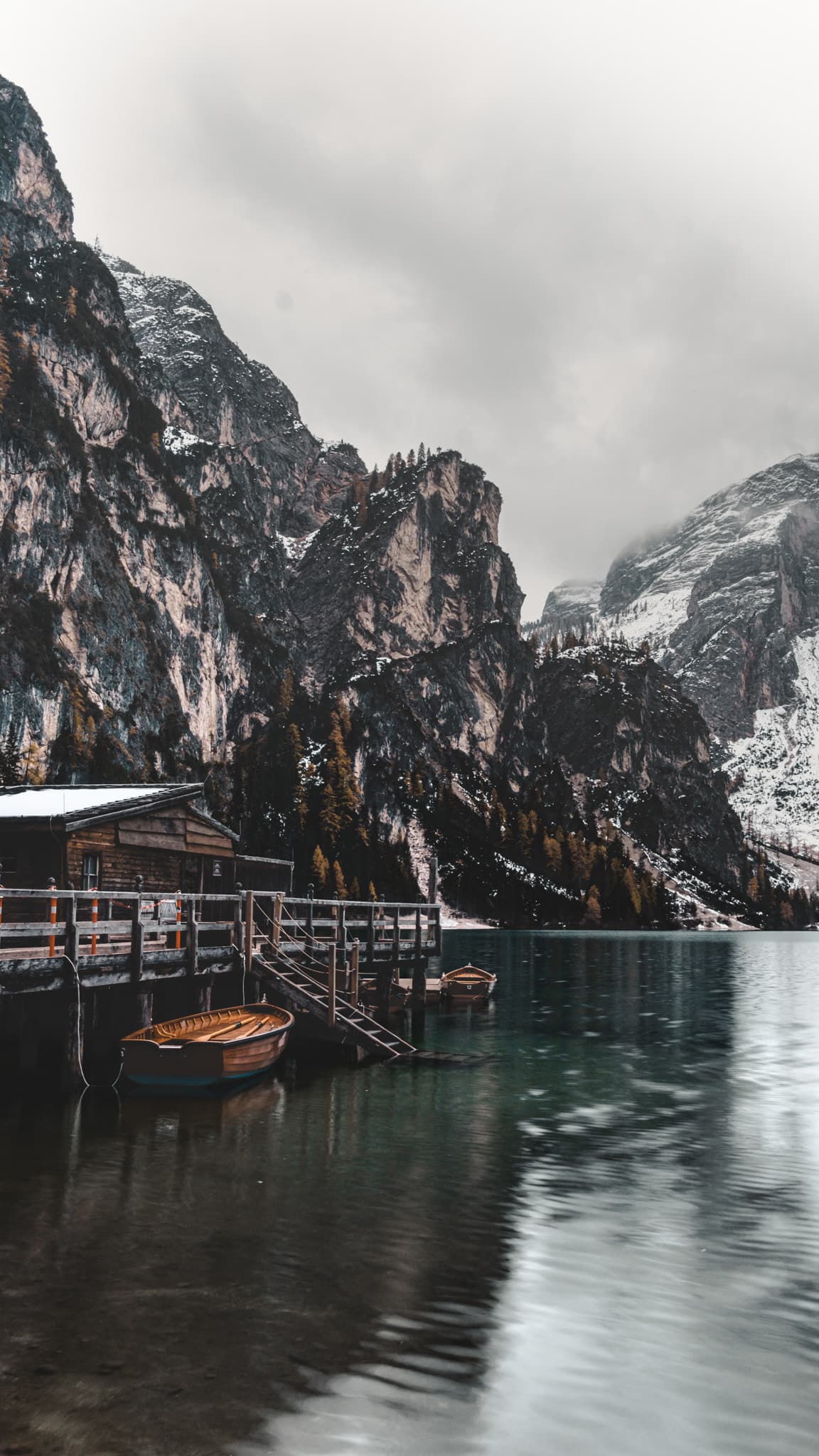 pluie sur le lac de braies