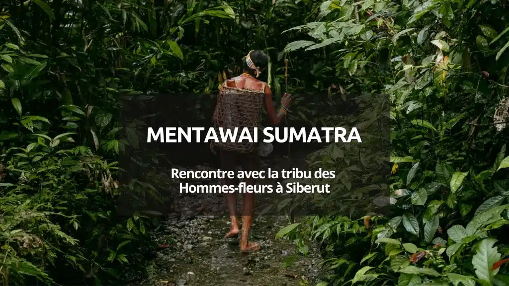 couverture mentawai hommes fleurs sumatra