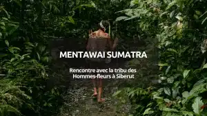 couverture mentawai hommes fleurs sumatra