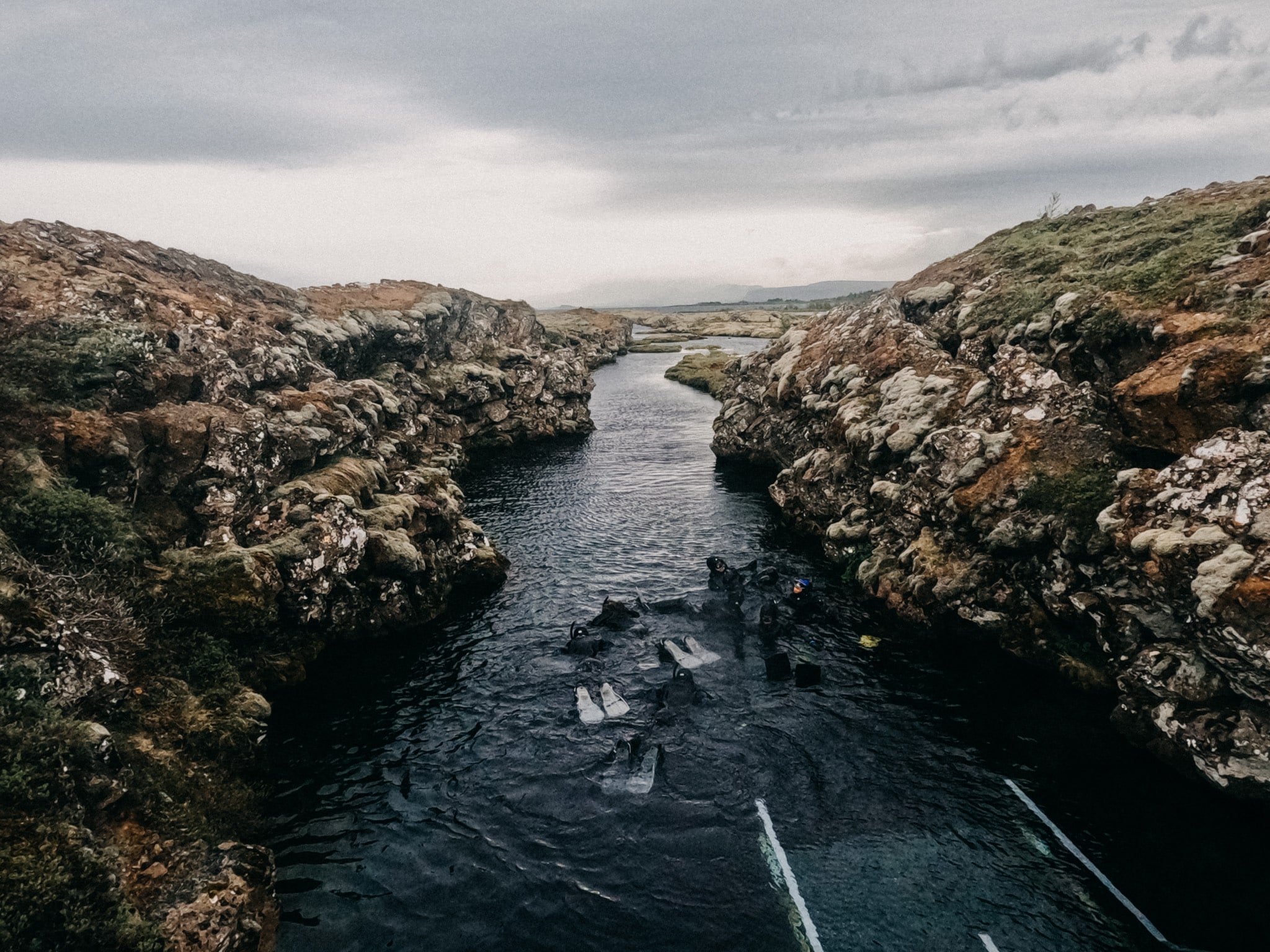 Silfra snorkeling mise à l'eau