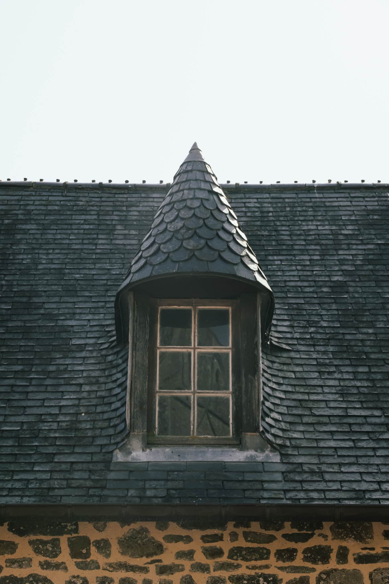 toit d'une maison normandes à regneville sur mer