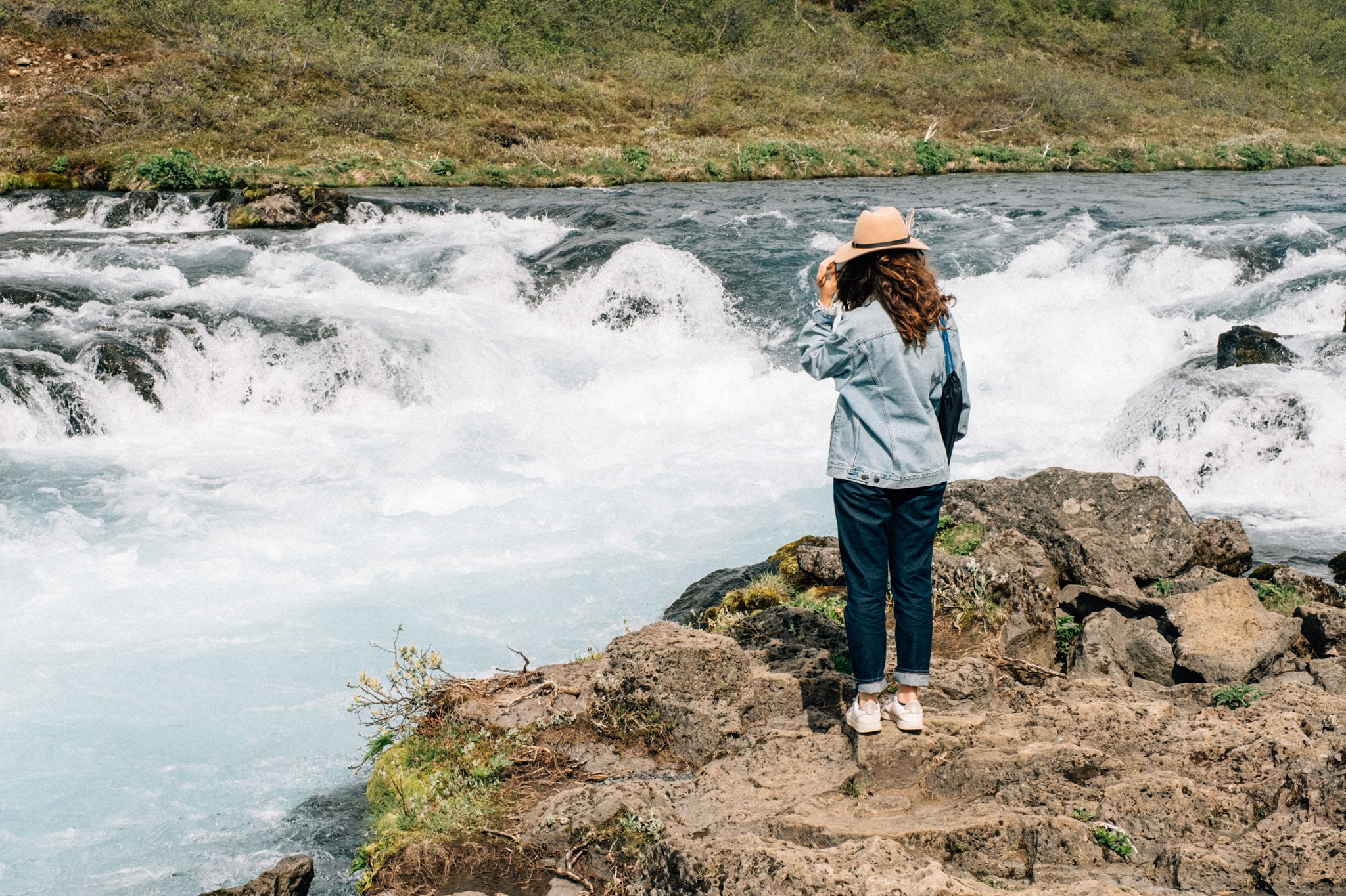 rando facile sur le cercle d'or en islande : Bruarfoss