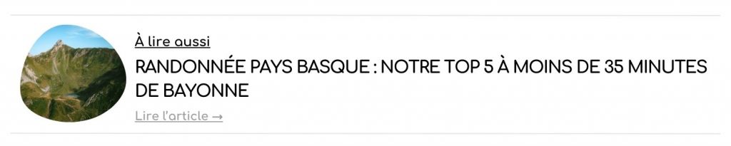 lien article vers top randonnée pays basque