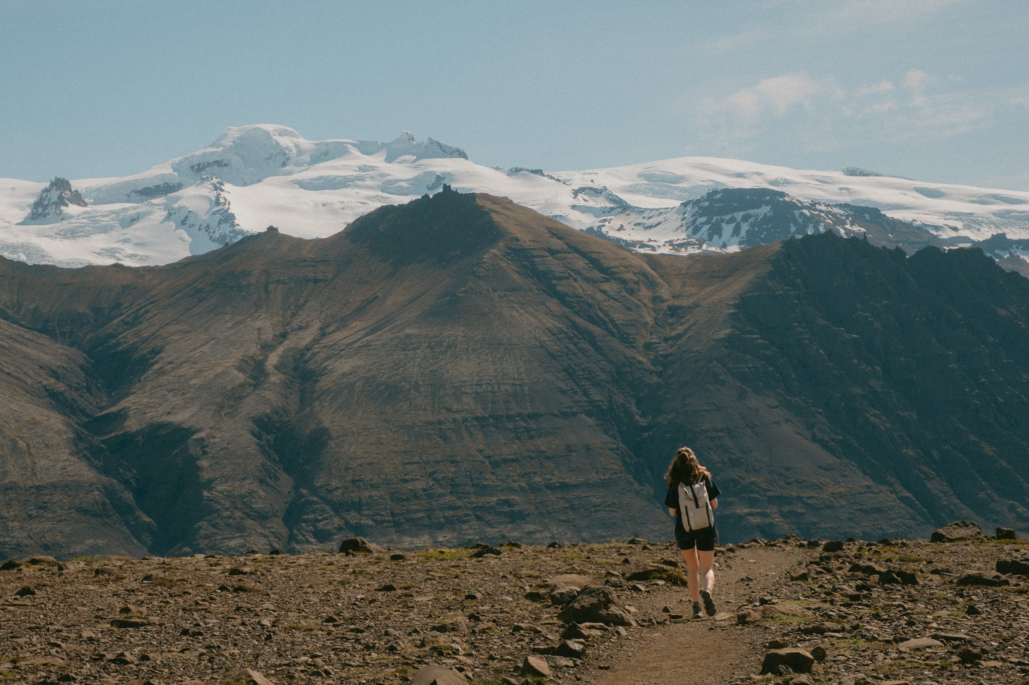 paysages lunaires sur la randonnée de svartifoss