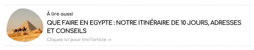 lien article egypte itineraire