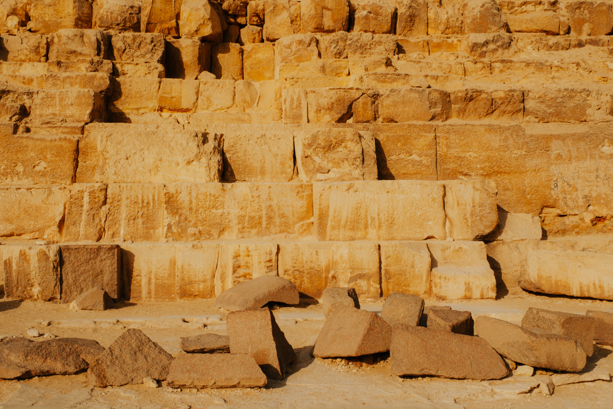 details de blocs aux pyramides de Gizeh